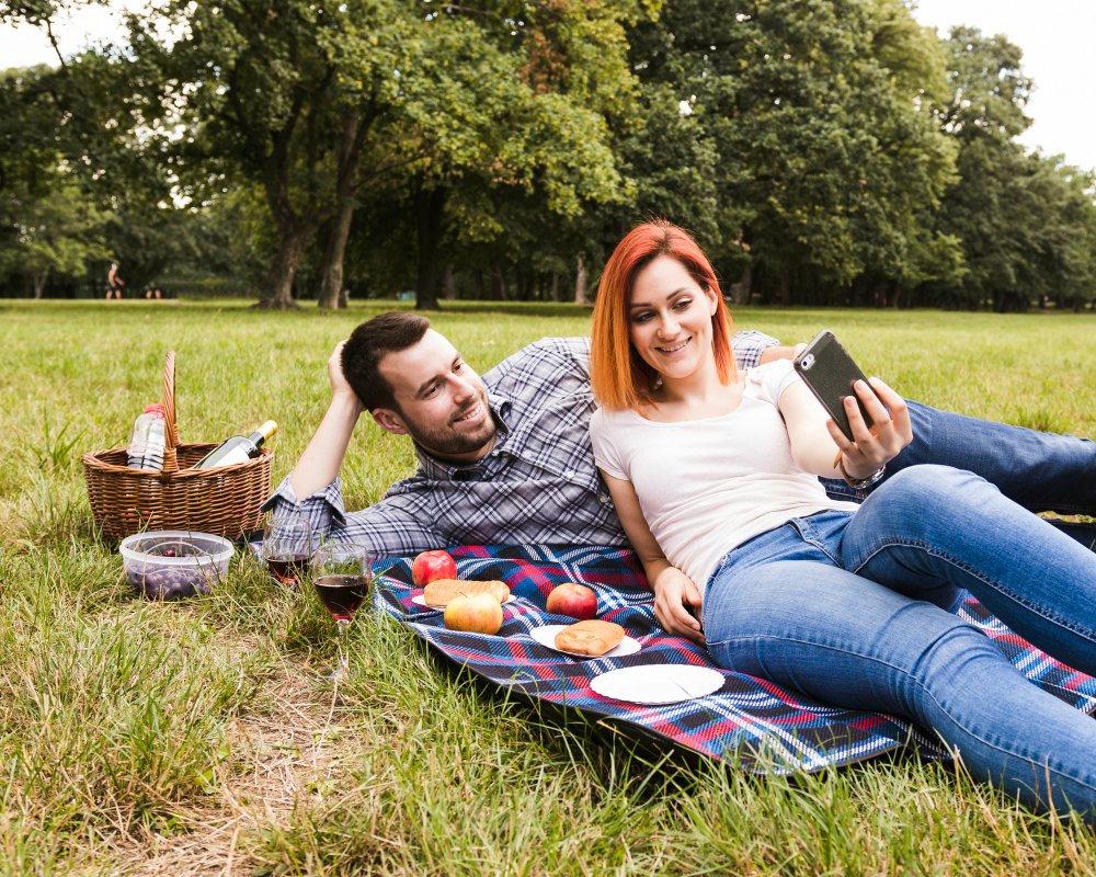 Happy couple enjoying companionship and emotional connection