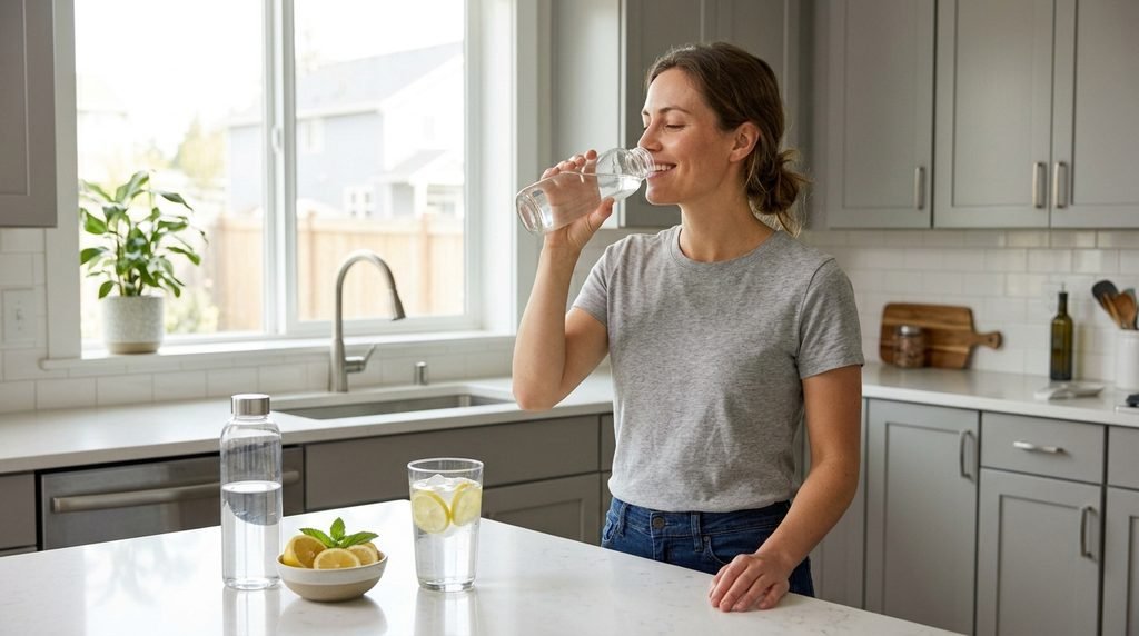 Healthy habits with water as the main drink