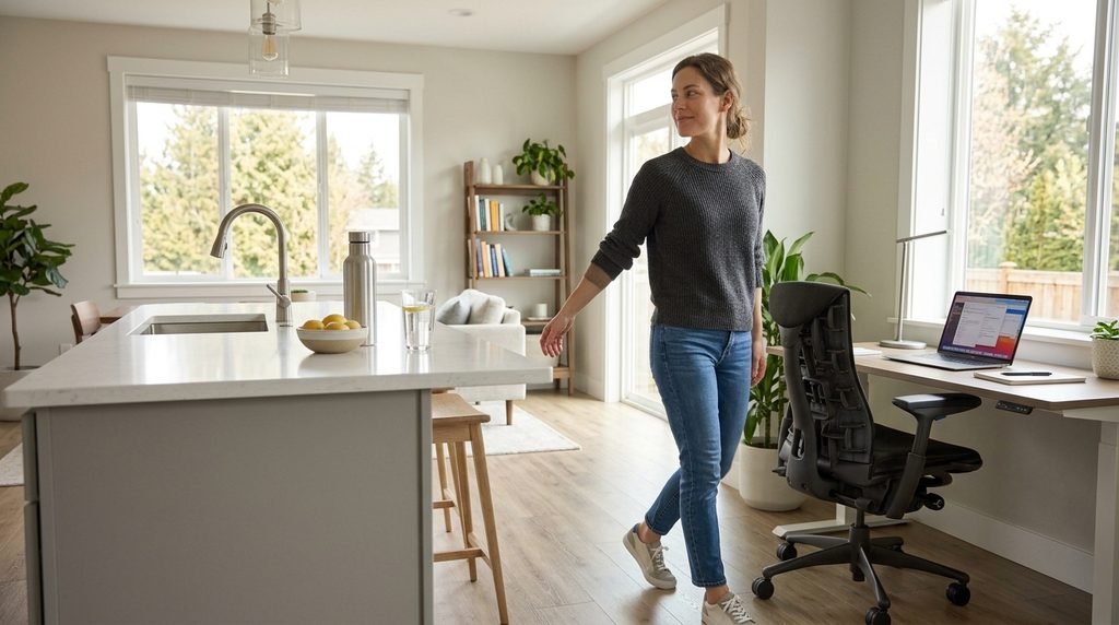 Healthy habit of taking movement breaks to reduce long periods of sitting