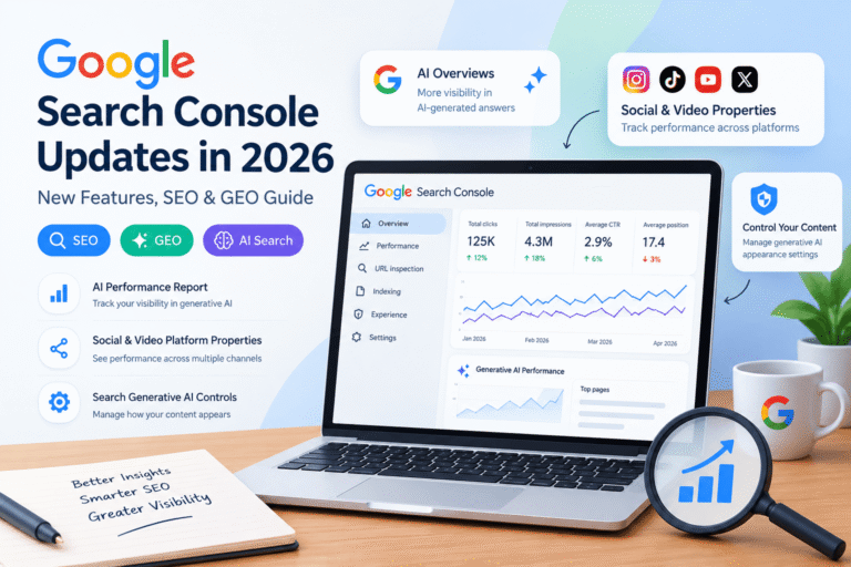 Google Search Console Updates in 2026: New Features SEO and GEO Guide