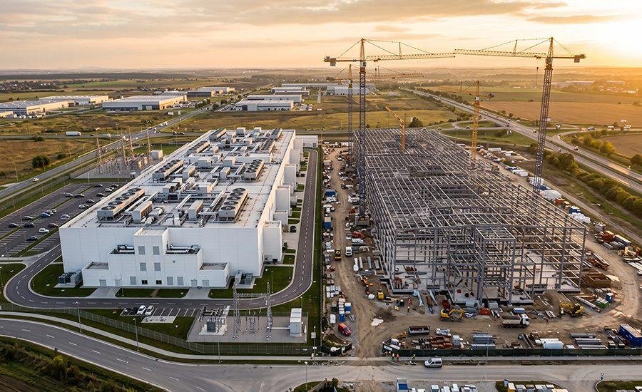 I data center construction site showing infrastructure investment challenges